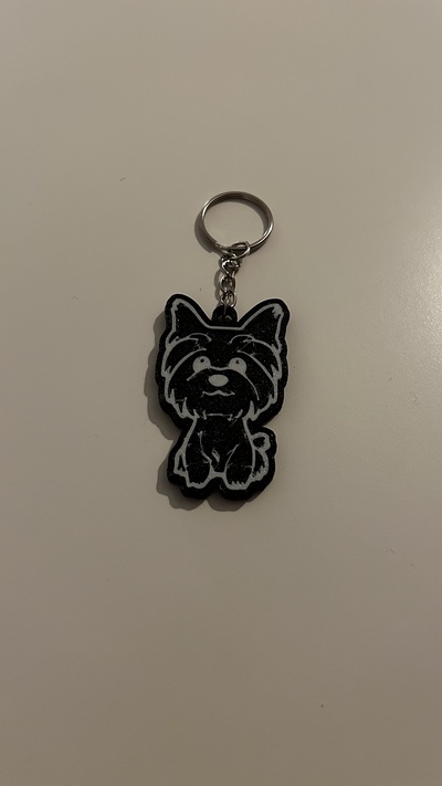 keychain yorkshire dog 3d print model - Mito3D