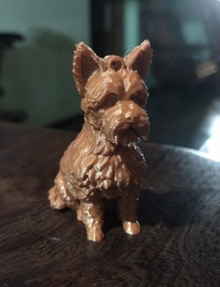 Schlüsselbund Yorkshire Hund Spielzeug niedrig poly 3d print model - Mito3D
