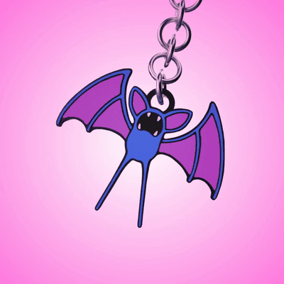 keychain zubat pokemon 041 jewelry key ring 151 keychains pack ams multicolor 3d print model - Mito3D