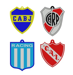 keychains argentinian soccer boca river racing independente 3d print model - Mito3D