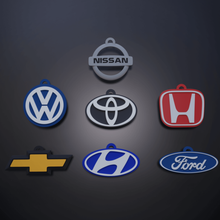 keychains chevrolet ford nissan volkswagen honda toyota hyundai jewelry cars key fobs accessories brands decorations slingshot nice car 3d print model - Mito3D