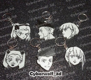 Portachiavi portachiavi cyberpunk edgerunner chiave anelli catena david martinez rebbeca lucy cyber punk anime netflix 3d print model - Mito3D