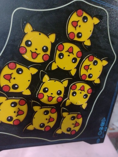 porte clés pikachu pokémon art clé anneaux anime 3d print model - Mito3D