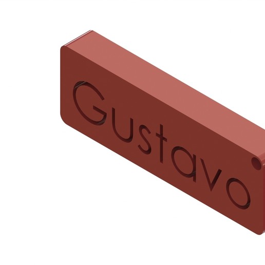 llaveros nombres varios letras el apellido nombre gustavo 3D print model - Mito3D