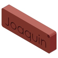 Schlüsselanhänger Namen verschiedene name joaquin Familienname 3d print model - Mito3D