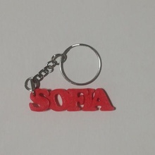 porte clés Sofia llaveros nom_tag étiquette nom 3d print model - Mito3D