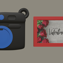 llavero polaroid estilo cámara fotos san valentin regalo Moda amor 14 febrero camara 3d print model - Mito3D