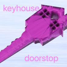 keyhouse doorstop home household housekey house key doorkey doorstopper 3d print model - Mito3D