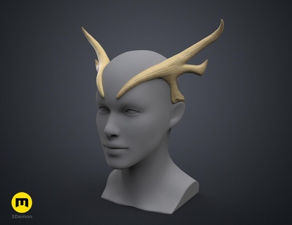 keyleth's antler tiara - legend vox machina critical role character dnd druid elf nature animal female cosplay headpiece crown headband horns magic keyleth 3d print model - Mito3D
