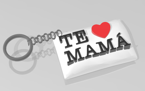 keyring keychain mother's day mother love fashion gift 3d print model - Mito3D