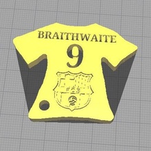 anahtarlık barcelona braithwaite 9 la liga takı Futbol anahtar yüzük Salı stegen dest maça Araujo aramak iniesta xavi coutinho griezzman Messi Leo Barsa 3d print model - Mito3D