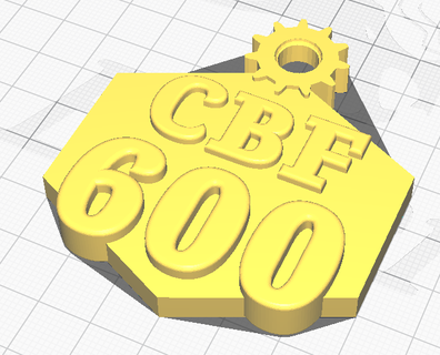 portachiavi cbf 600 chiave squillare honda 3d print model - Mito3D