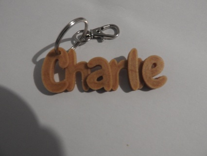 keyring charlie door key 3d print model - Mito3D