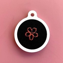 keyring embroidery frame fashion key ring fabric art gift patchwork awesome covid pendant seal good 3d print model - Mito3D