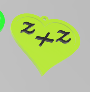 keyring heart letter z + Jewelry saint valentine's day key ring keys gadget games play bricoloup 3d 3d print model - Mito3D