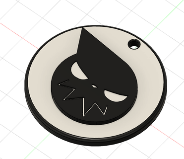 keyring key chain soul eater emblem keyring keychain anime logo emblem soul soul eater sleeve  3d print model - Mito3D