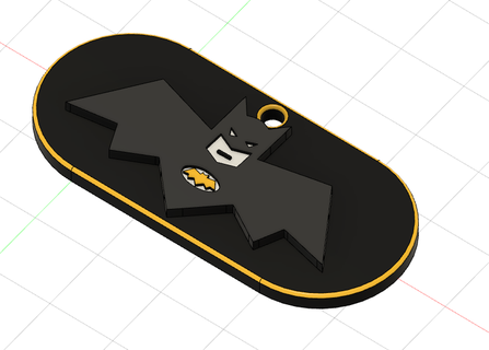 llavero batman súper papá dc cómic llave 3d print model - Mito3D