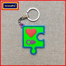 keyring puzzle keychain singo lgbt 3 4 piece key ring from necklace pendant i said part parts puzzles heart hearth love friendship valentine's day valentin gay homosexual bisexual lesbian 3d print model - Mito3D