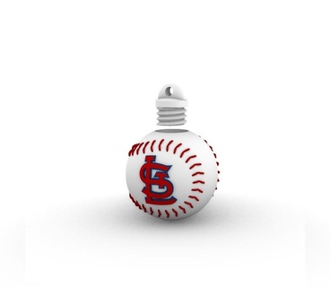 chaveiro st Louis cardeais recipiente tampa mlb chave anel 3d print model - Mito3D