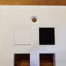 keystone placa de pared en blanco gadget supresión ciega los espacios la cara frontal jack clave piedra equipo 3d print model - Mito3D