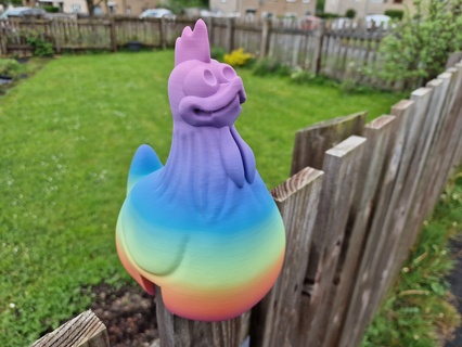 kfc - kentucky fence chicken Home rooster bird garden ornament funny cute cluck peck silly egg 3d print model - Mito3D