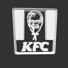 kfc logo Arte chicn pollo frito comida mesa diseñando 3d print model - Mito3D