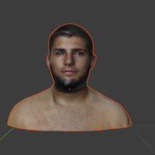 khabib Nurmagomedov busto Arte persona humano cuerpo cara 2021 ufc 3d print model - Mito3D