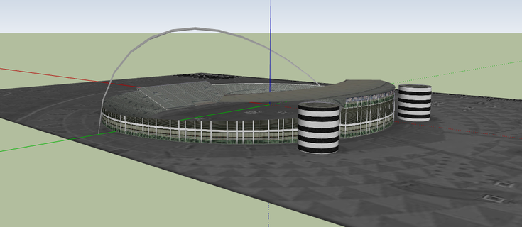 khalifa international stadium 3d print model - Mito3D