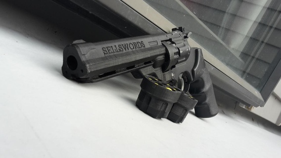 khaos revolver conversion kit paintball 3357 airsoft first strike crosman destiny 3d print model - Mito3D
