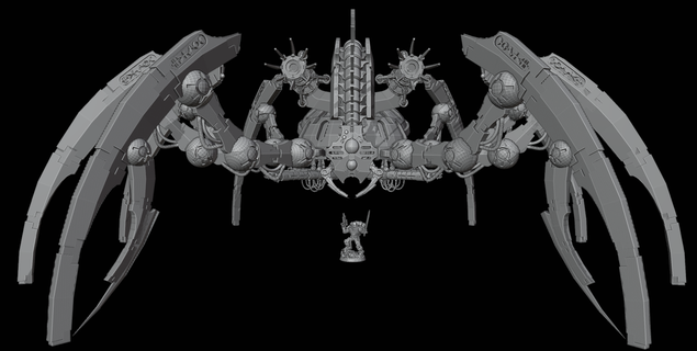 kholossi undead space spider war hammer wargaming tabletop titan terminator 28mm skeletons robot legions 3d print model - Mito3D
