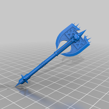 khorne weapons & emblems game axe emblem symbol warhammer whip props 3d print model - Mito3D