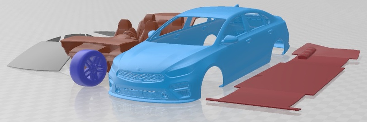 kia forte 2019 imprimível carro jogos fenda escalextrico tamiya rc miniz passatempo micro diecast 3d print model - Mito3D