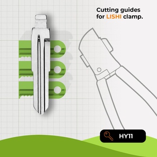kia hyundai hy11 Coupe guides lishi serrer serrurier outils clé coupeur Plastique hauteurs 3d print model - Mito3D