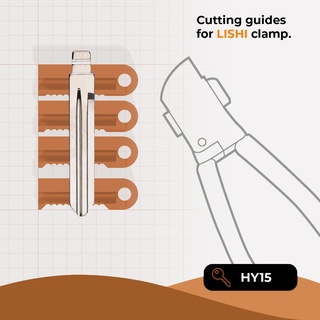 kia hyundai hy15 Coupe guides lishi serrer serrurier outils clé coupeur Plastique hauteurs 3d print model - Mito3D