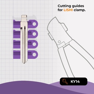 kia hyundai ky14 Coupe guides lishi serrer serrurier outils clé coupeur Plastique hauteurs 3d print model - Mito3D