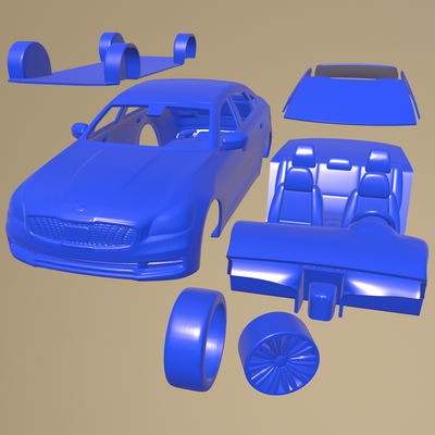 kia k900 2019 imprimível carro in separado partes corpo fenda 1 10 escalextrico tamiya rc miniz rastejante kyosho axial traxxas micro 3d print model - Mito3D