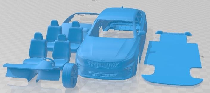 kia optima 2019 imprimible coche vehiculo espacio scalextric Tamiya rc miniz pasatiempo micro 3d print model - Mito3D