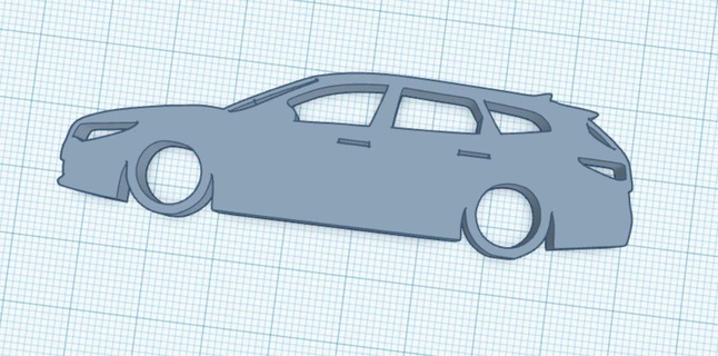 Kia Optima spor vagonu 4th gen siluet anahtarlık araba 3d print model - Mito3D