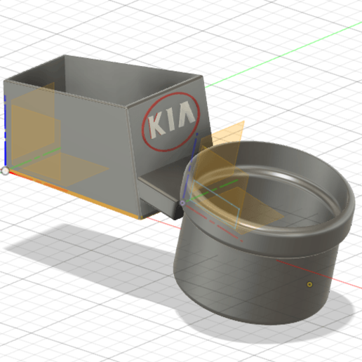 kia rio cup-holder gadget cup holder 3D print model - Mito3D