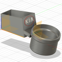 kia rio bardak tutucu gadget tutacağı 3d print model - Mito3D