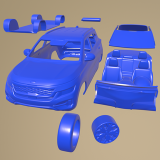 kia Seltos 2021 druckbar Wagen trennen Teile Spiel Körper Slot 1 10 scalextric tamiya rc miniz Crawler Kyosho axial traxxas Mikro 3d print model - Mito3D
