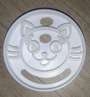 gatinha 2 biscoito cortador foremka gato cozinha jantar 3d print model - Mito3D