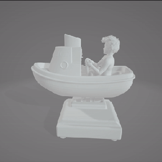 enfant bateau balade monnayeur monnaie opéré jouer garçon amusement statue miniature figurine diorama modèle train chaud roues imprimable résine sla libre sculpture 1 64 3d print model - Mito3D