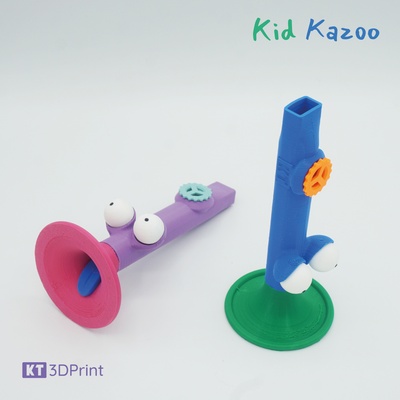 criança kazoo diversão arte desenho animado crianças presentes funcional aniversário música instrumento trompete som 3d print model - Mito3D