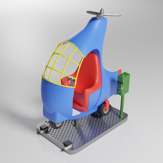 kiddie elicottero cavalcata moneta 1 35 scala diorama modello kit dettaglio volare ragazzi divertimento 3d print model - Mito3D