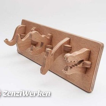 crianças cabide animais a casa decoração zenziwerken stepcraft madeira compensada router do cnc 3d print model - Mito3D