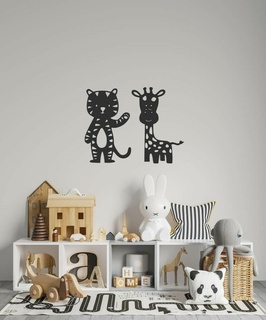 kids room decor - animals Art art home decorative painting wall design baby 2d 3d print model - Mito3D