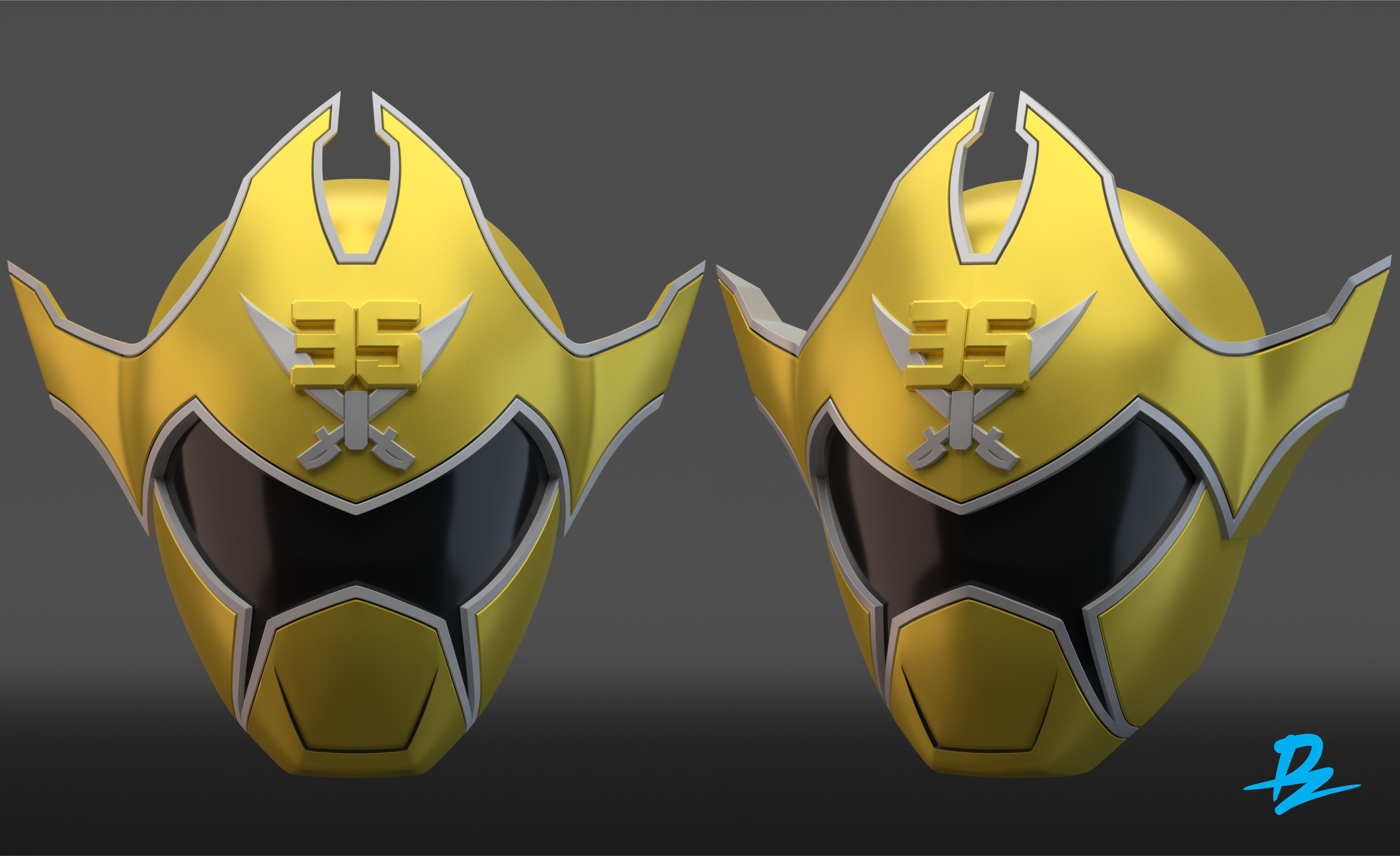 kikai sentai twokaizer Art twokaiser kikaisentai zenkaiger helmet 3dmodel 3dprintable cosplaypro mask tokusatsu reiwa supersentai art scans replicas 3D print model - Mito3D