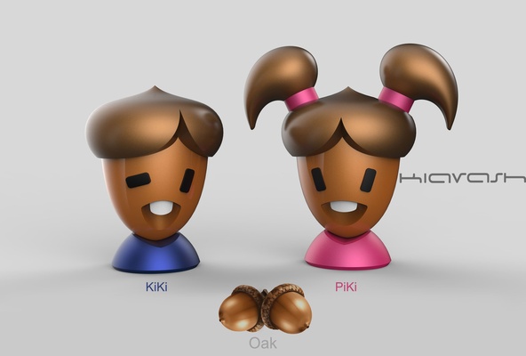 kiki piki game boy girl toy toys piggy bank bucket game sand play doll oak 3d print model - Mito3D