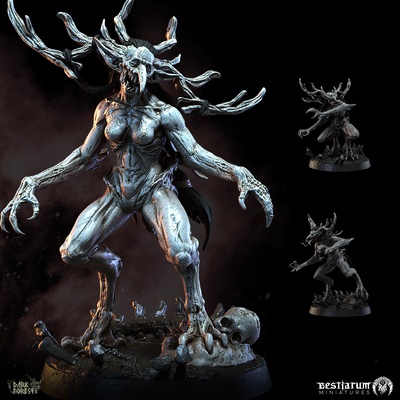 kikimora x 3 juego demonio oscuro bosque horror miniaturas rpg guerra corrupto pueblo espíritu dríada 5e baphomet sombrío leshen animales fantasía oscura salmo prohibido terror popular 3d print model - Mito3D